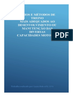 Meios E Métodos de Treino Mais Adequados Ao Desenvolvimento Ou Manutenção Das Diversas Capacidades Motoras