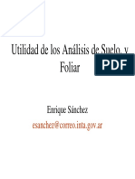 Utilidad de Los Análisis de Suelo, y Foliar. Enrique Sánchez