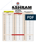 CPT 7 Class 11 Jee Main Paper - 20-10-22 - Answer Key