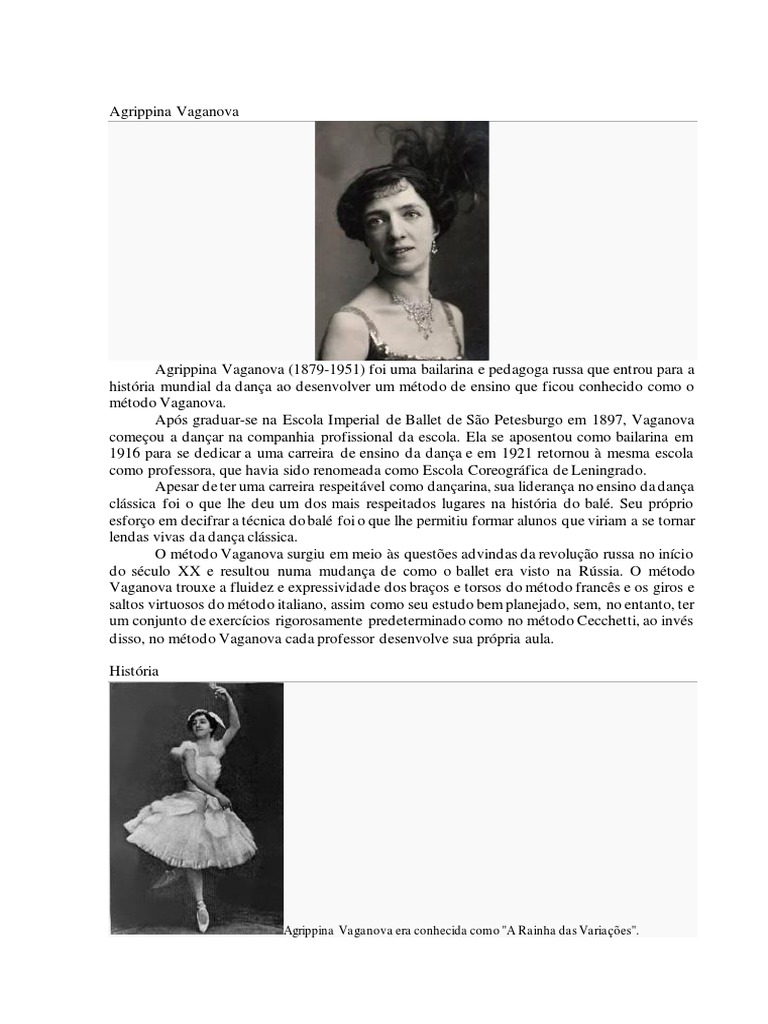 Agrippina Vaganova | PDF | Balé | Danças