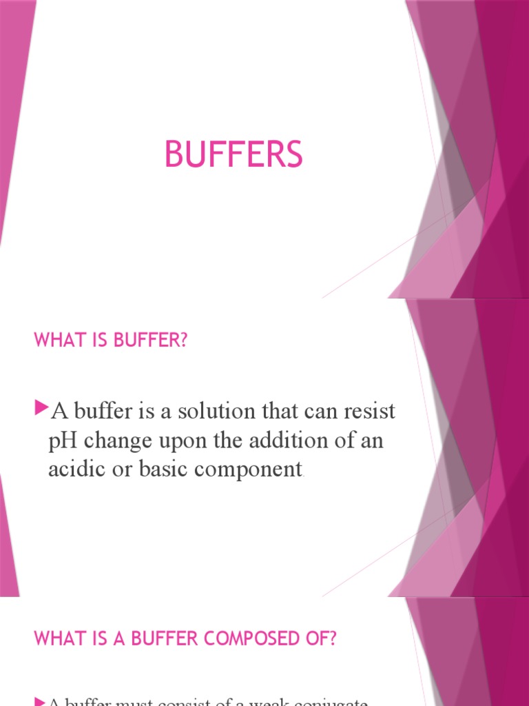 BUFFERS PDF Buffer Solution Acid