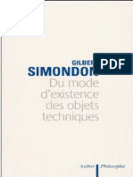 Gilbert Simondon - Du Mode D'existence Des Objets Techniques (2001, Aubier)