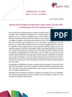 Lula mantém liderança com 46% e Bolsonaro 31