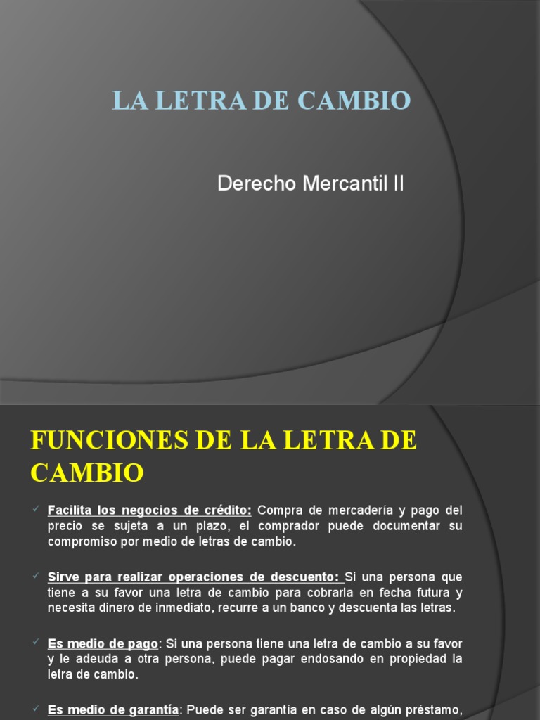 2 Letra de Cambio (Parte I) | PDF | Pagaré | Dinero