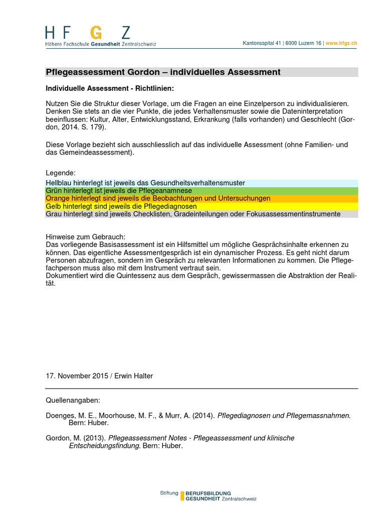 Assessment Gordon | PDF