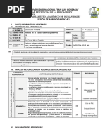 Universidad Nacional "San Luis Gonzaga": Conocimientos Esenciales Evidencias de Desempeño: Producto en Proceso