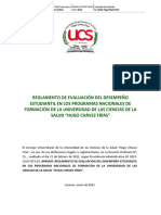 Reglamento de evaluación del desempeño estudiantil UCSS Hugo Chávez Frías