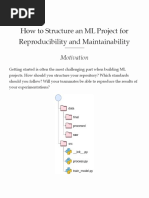 How To Structure An ML Project For Reproducibility