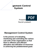 Management Control System: Presented By: Ravish Prakash