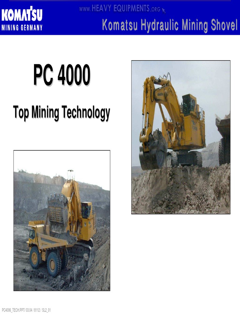 Komatsu PC4000 Excavator Overview | PDF | Engines | Truck