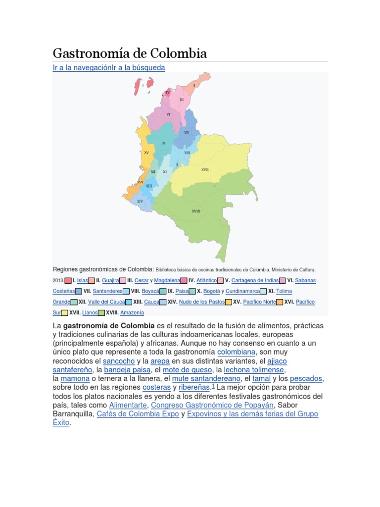Gastronomía de Colombia | PDF | Cocina occidental | Cocina de las Americas
