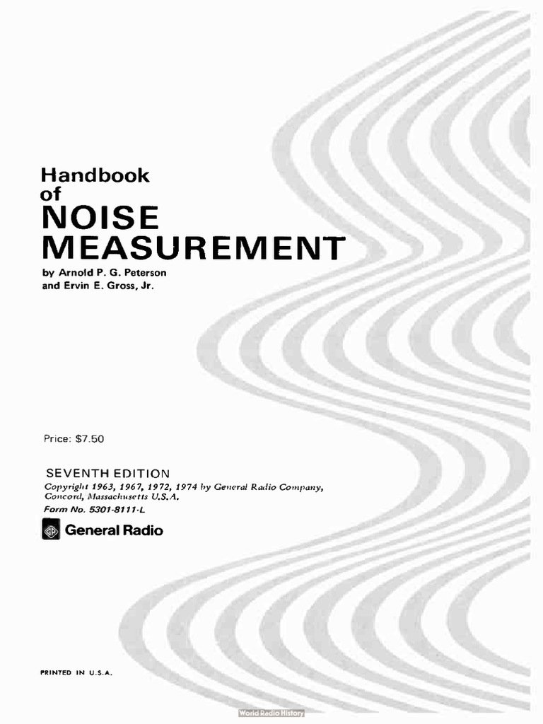 General Radio Handbook of Noise Measurement 1974 7th PDF Decibel Sound
