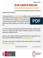 Comunicado 119-2022 Formulación Del Cuadro de Horas 2023