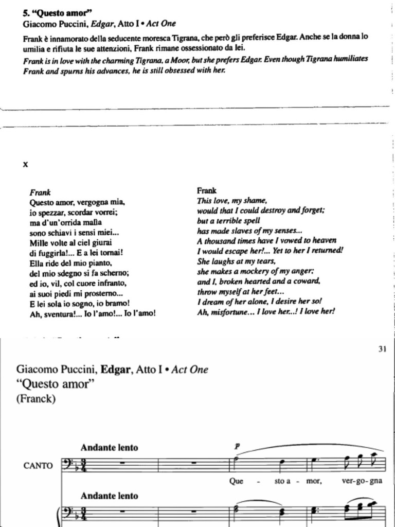 Edgar, Questo Amor | PDF