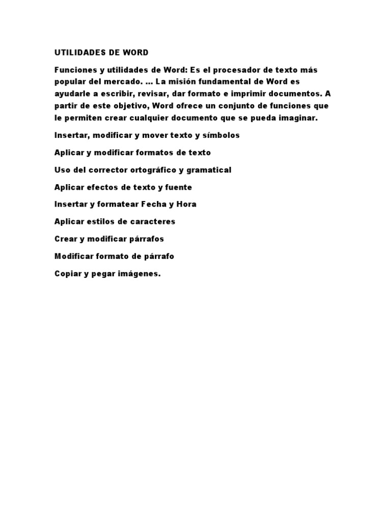 Utilidades de Word | PDF