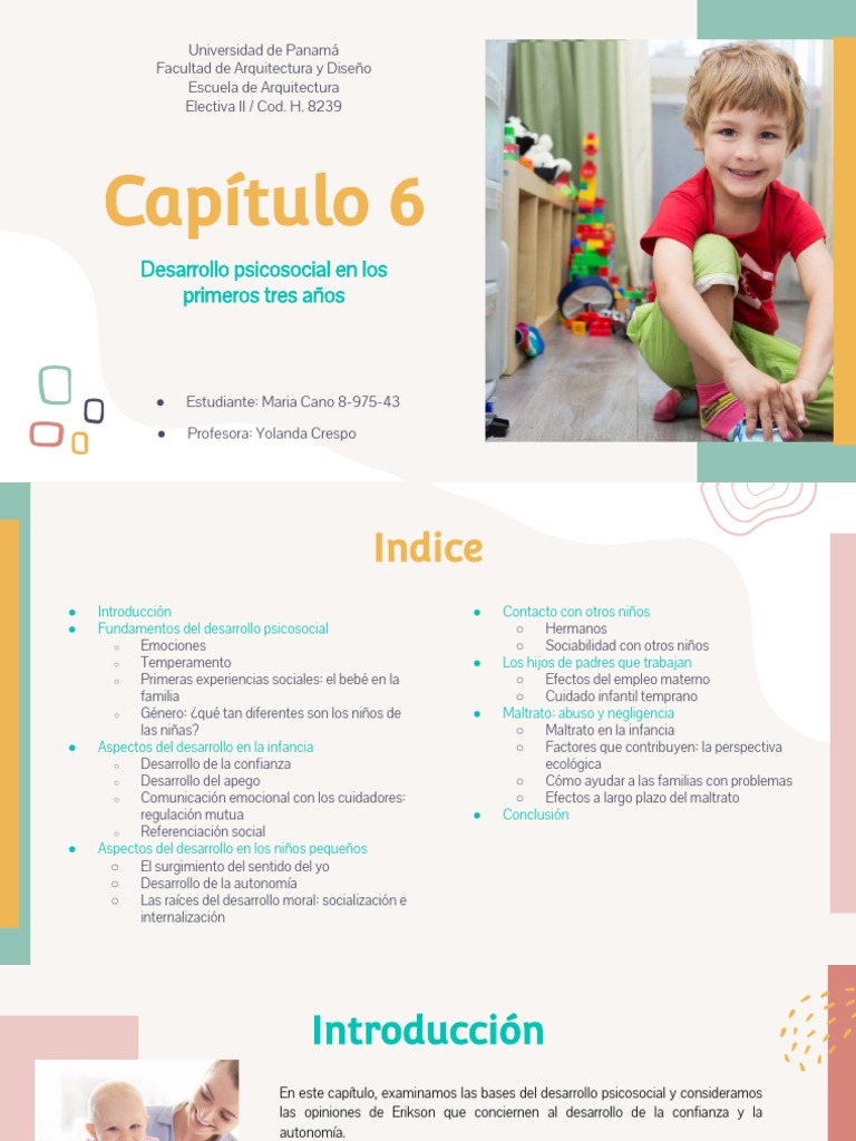 Desarrollo psicosocial en la infancia temprana | PDF | Teoría de apego ...