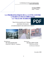 La Problematique de La Lutte Contrel'habitat Insalubre Dans La Ville de Marrakech