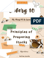 Week 1 Principles of Preparing Stocks