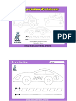 Free Printable Transportation Tracing Worksheets