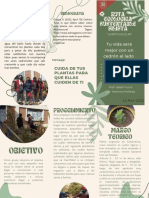 Flyer Folleto Triptico Plantas Vivero Divertido Moderno Orgánico Verde - 2