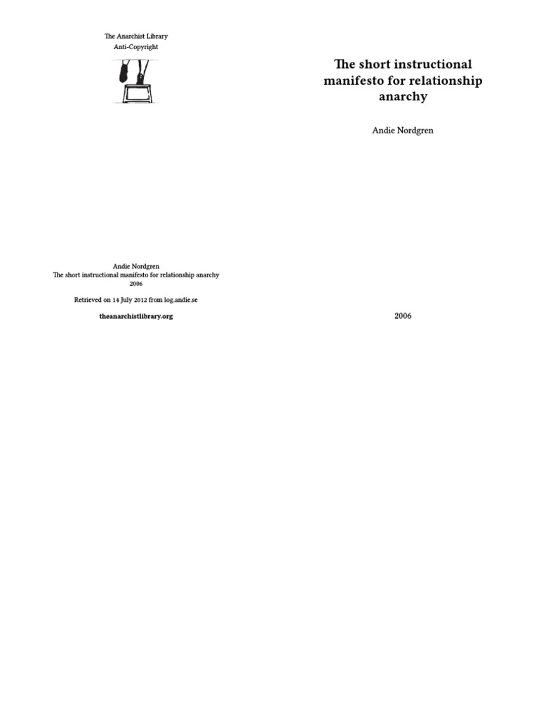 Andie Nordgren The Short Instructional Manifesto For Relationship