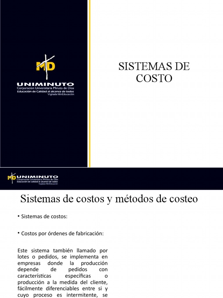 Sistemas de Costos y Métodos de Costeo | PDF | Costo | Inventario