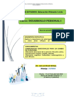 GUÍA #2 Desarrollo Personal-I para I-Ciclo Primaria 2022-I