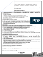 Concurso Público de Méritos para Optar Al Cargo de Auditor Interno Del Banco Central de Honduras