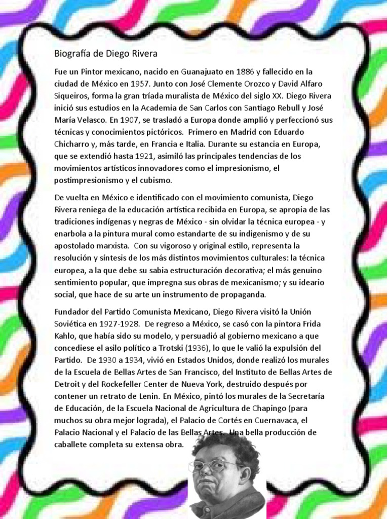 Biografía de Diego Rivera | PDF | Leon Trotsky | Joseph Stalin