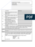 Edital Processo Seletivo #001/2023 Área de Indicadores - Construção de Instrumentos E Produção de Dados Cartão de Respostas