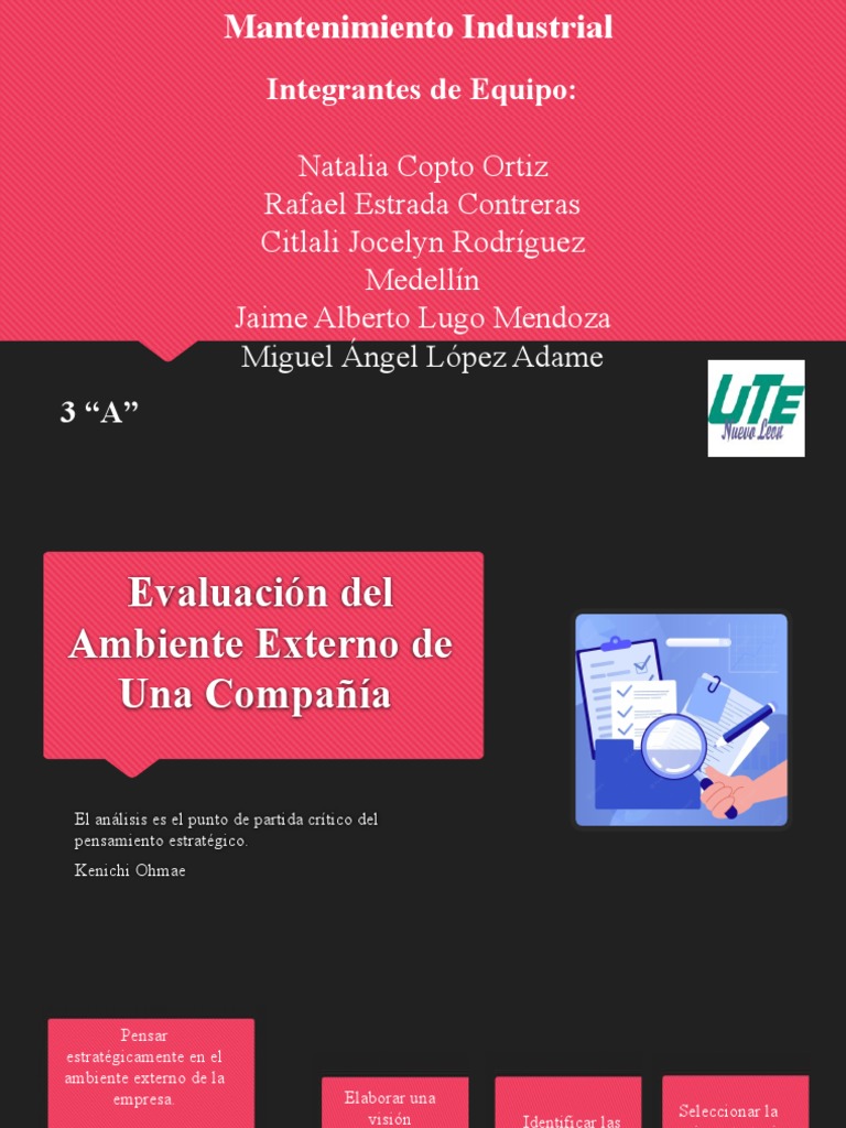 Evaluación Del Ambiente Externo de Una