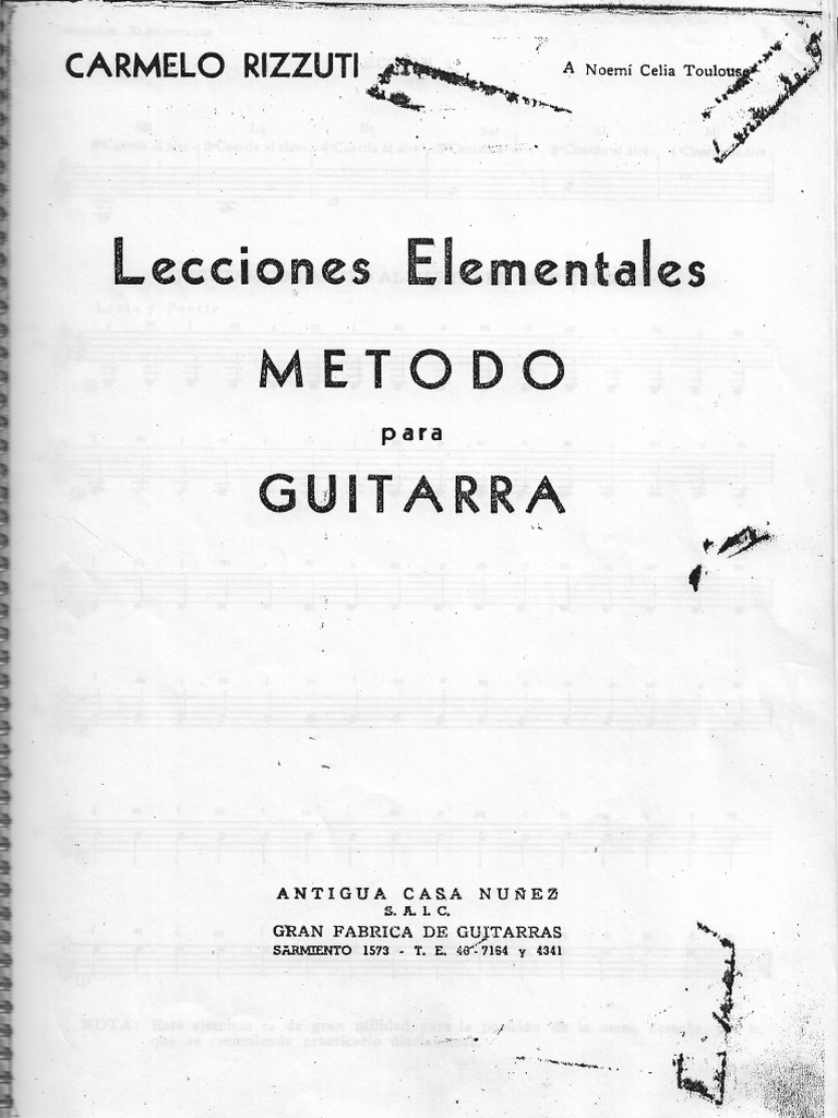 Carmelo Rizzuti Mètodo Elemental para Guitarra