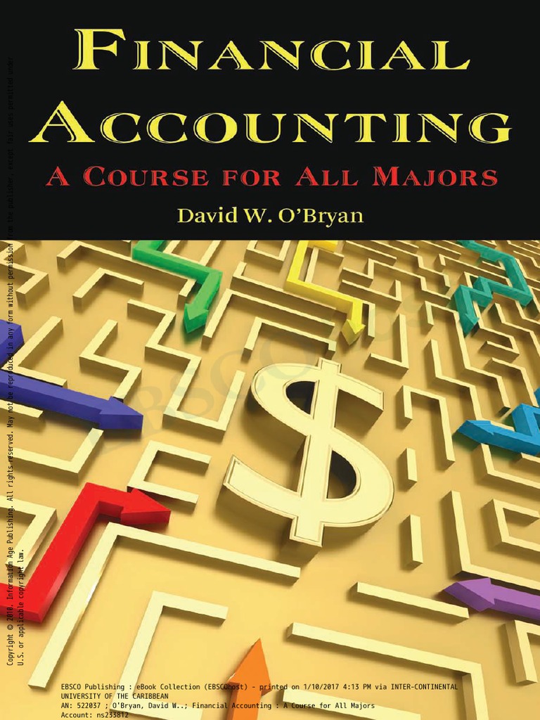 Financial Accounting A Course For All Majors Part 1Min PDF Cash