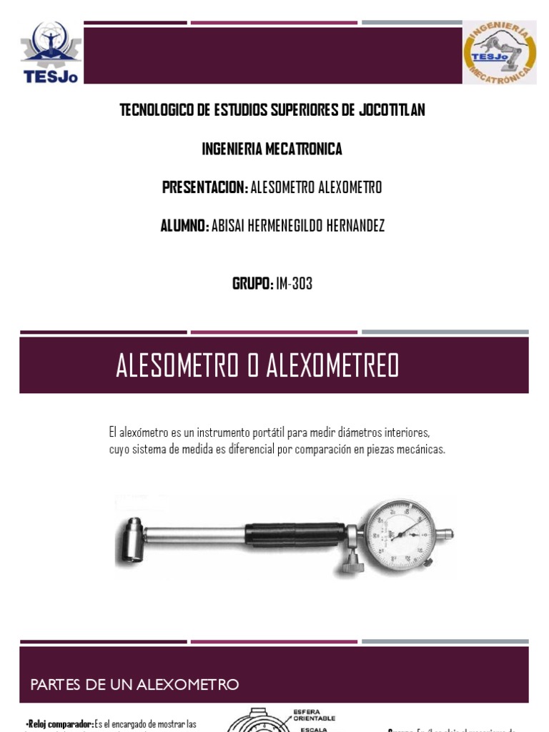 Partes y uso del alexómetro | PDF | Reloj | Medición
