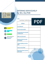 Task of Offering Service