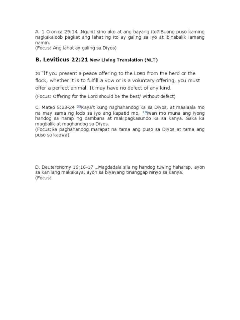 Offering Verses | PDF