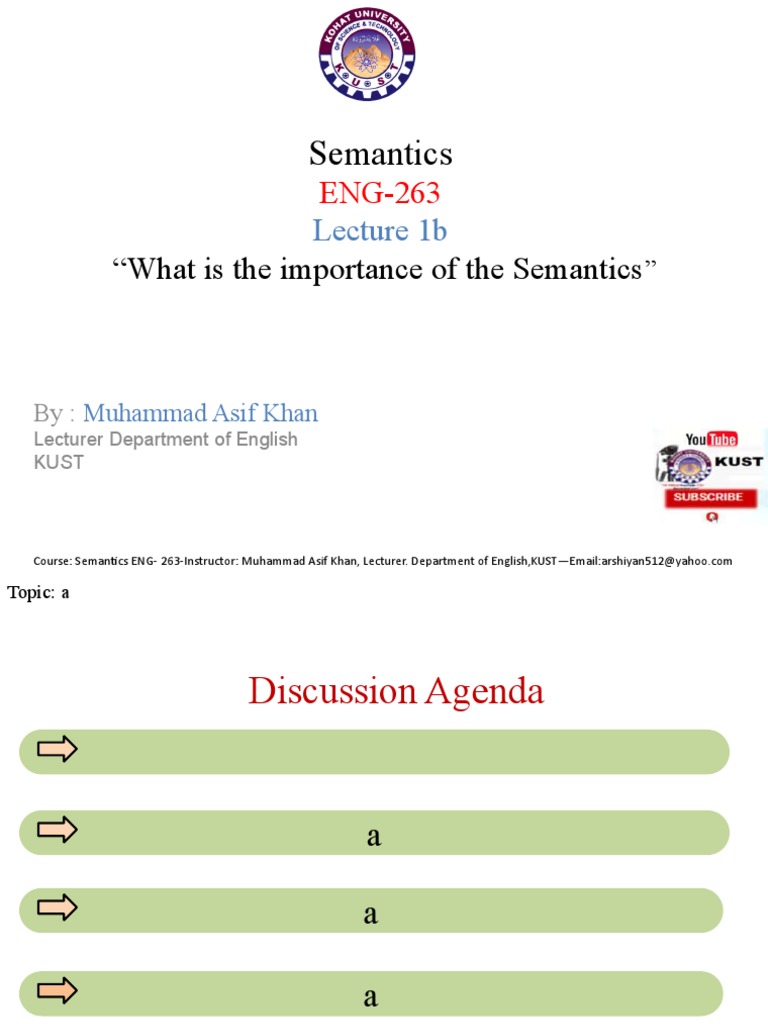 Scope of Semantics PDF Syntax Grammar