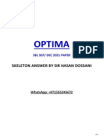 Optima (Sep Dec 2021) - Answer by Sir Hasan Dossani (Full Drafting)