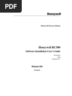 Honeywell_RC500_Software Installation User Guide