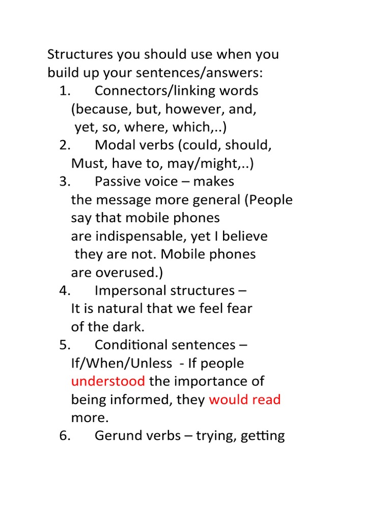 Essential Sentence Structures for Writing | PDF