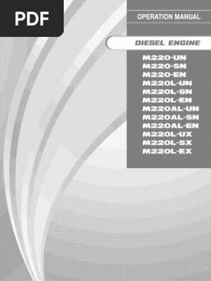 Yanmar M220-Operation Manual | PDF