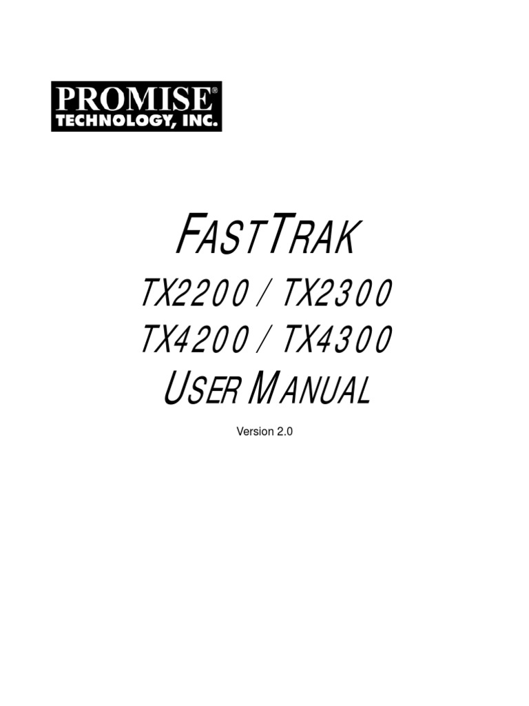 FastTrak TX Series User v2.0 | PDF | Bios | Personal Computers