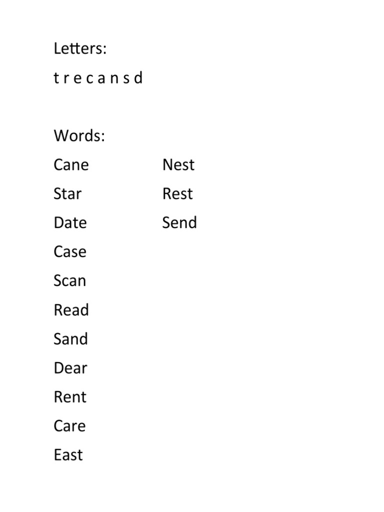 Game Letters | PDF