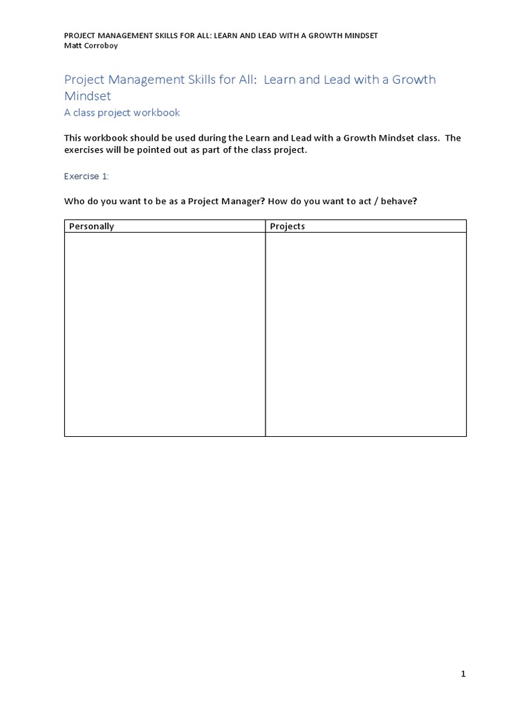 Pre-Mortem and Project Workbook Guide | PDF | Mindset | Cognition