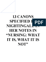 13 Canons of Nightingale