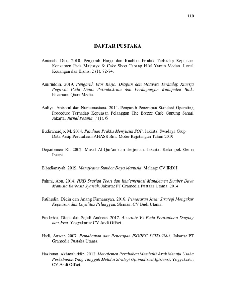 Daftar Pustaka Penelitian Manajemen | PDF | Komputer