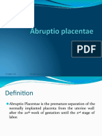 Abruptio Placentae Guide by Dr. Rupa