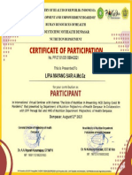 Certificate of Participation: Participant