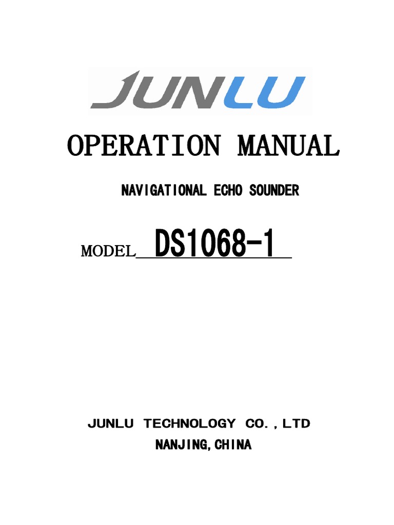 DS1068-1 Echo Sounder | PDF