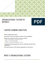 Chapter 3 - Organisational Culture in Business